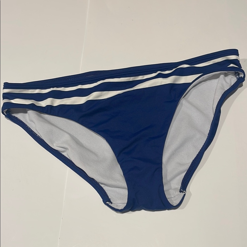 🎉Lauren Ralph Lauren swim bikini bottoms navy white striped new